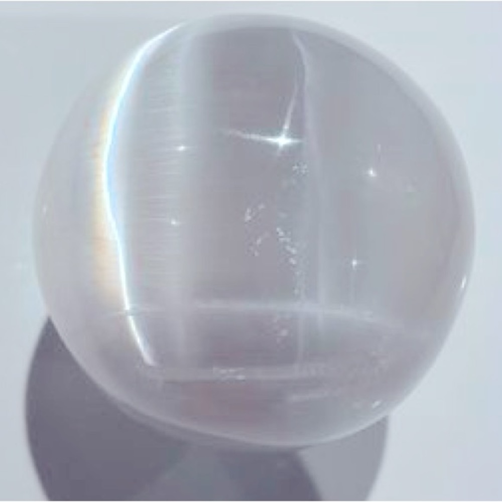 NWOT Selenite Crystal Sphere with Stand